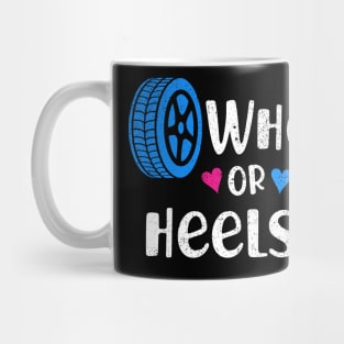 wheels or Heels Gender Reveal Shirt - Baby Announcement Gifts Mug